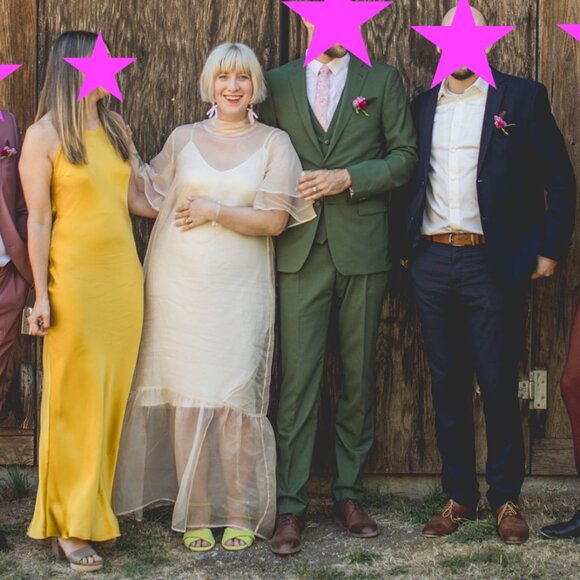 kamperret barre dress - silk organza wedding dress - Picture 2 of 3